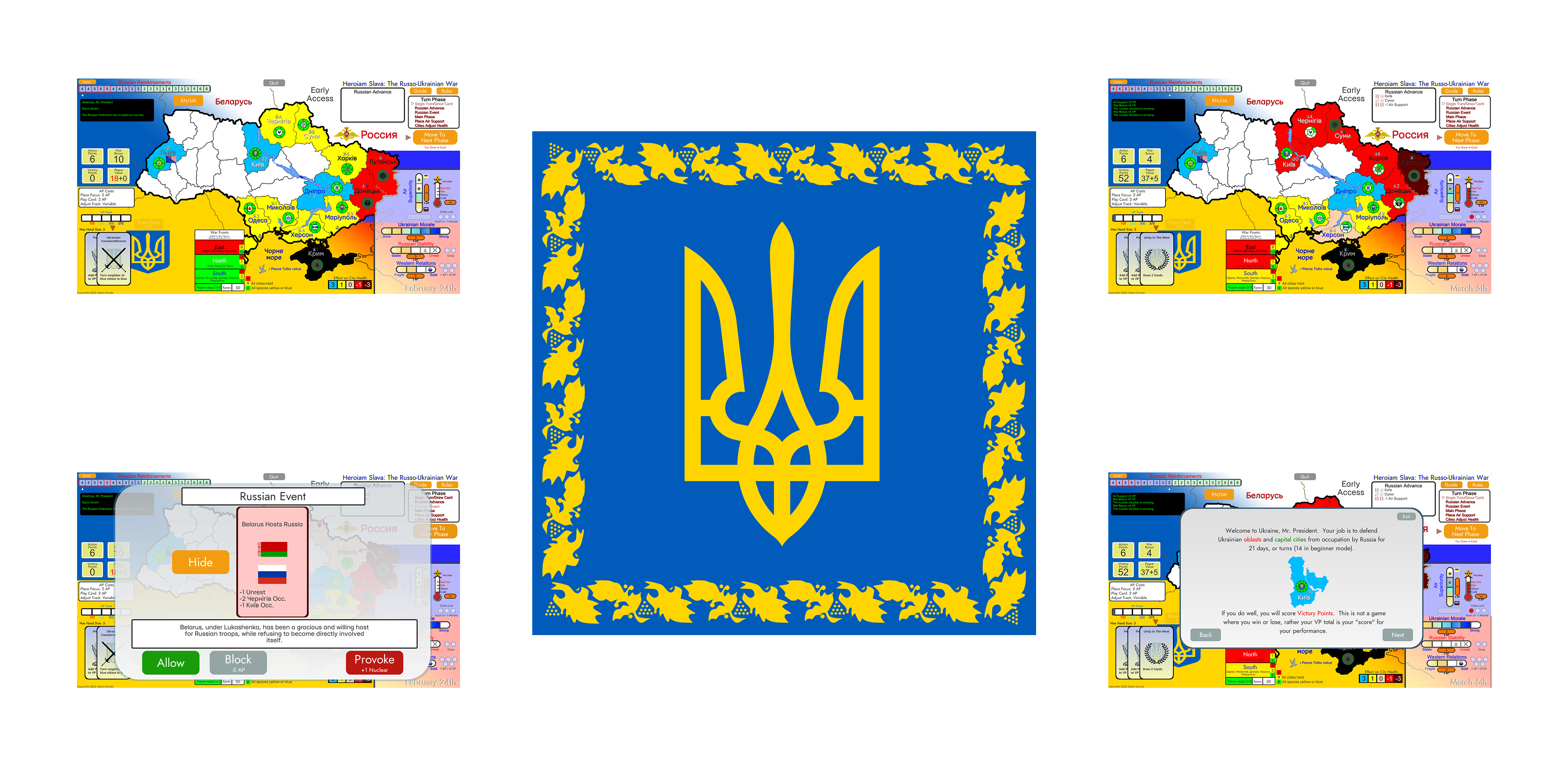 Ukraine board game depicting the 2022 war map